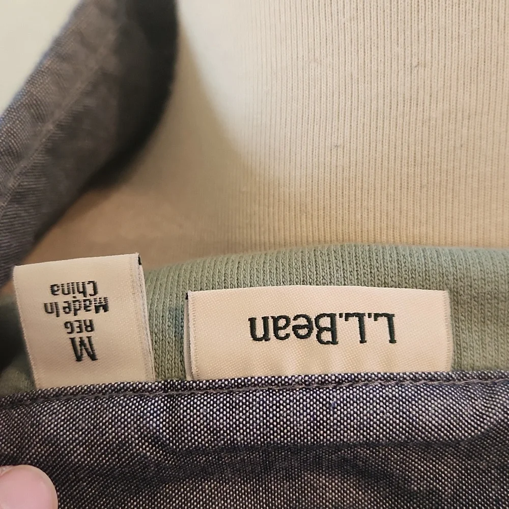 L.L. Bean Light Sage Green Pullover Jacket